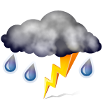 Regn och åska